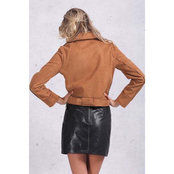 NEW! Suede Biker Jacket - Picture 5 of 8